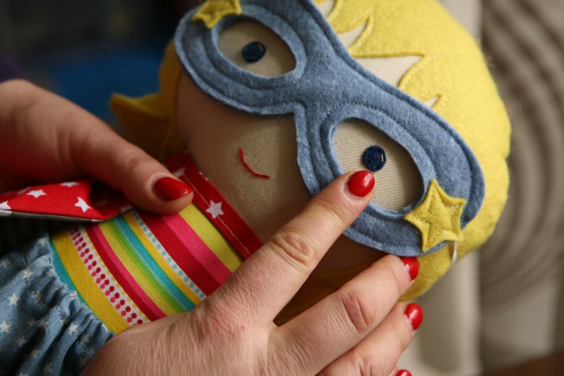 Superhero rag dolls in nautical look toddler gift toy sailor image 9