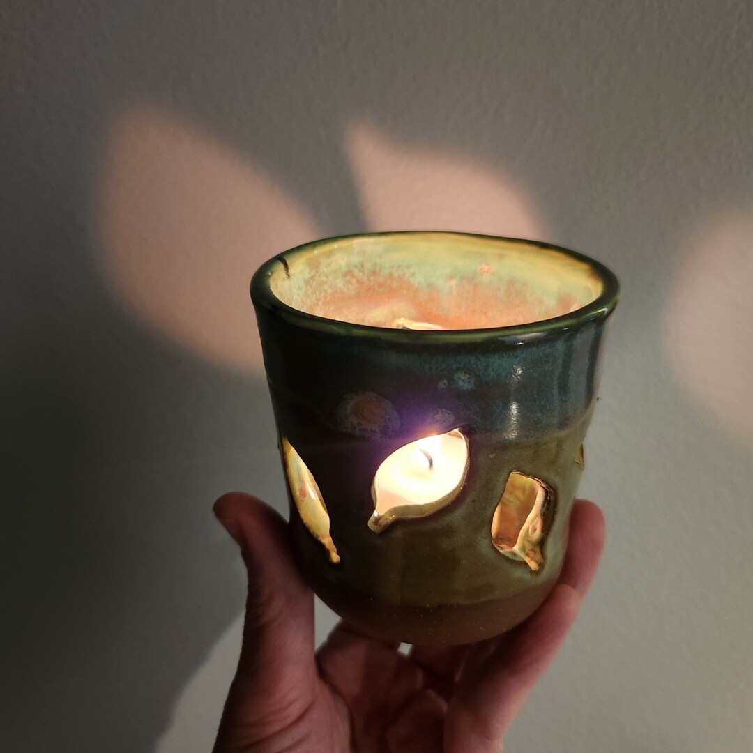 Ceramic Tea Light Holder Pottery Tea Light Holder Tea Light Etsy