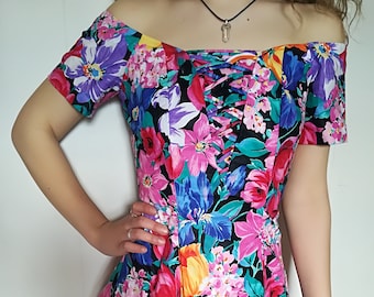 Vintage Floral Party Dress