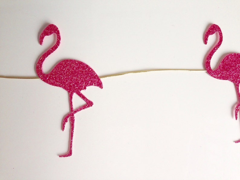 Flamingo Pink Glitter Party garland Birthday Party