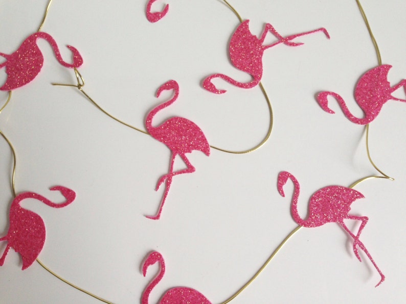 Flamingo Pink Glitter Party garland Birthday Party