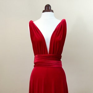 Prom Dress Bridesmaid Dress Infinity Dress Red Velvet | Etsy