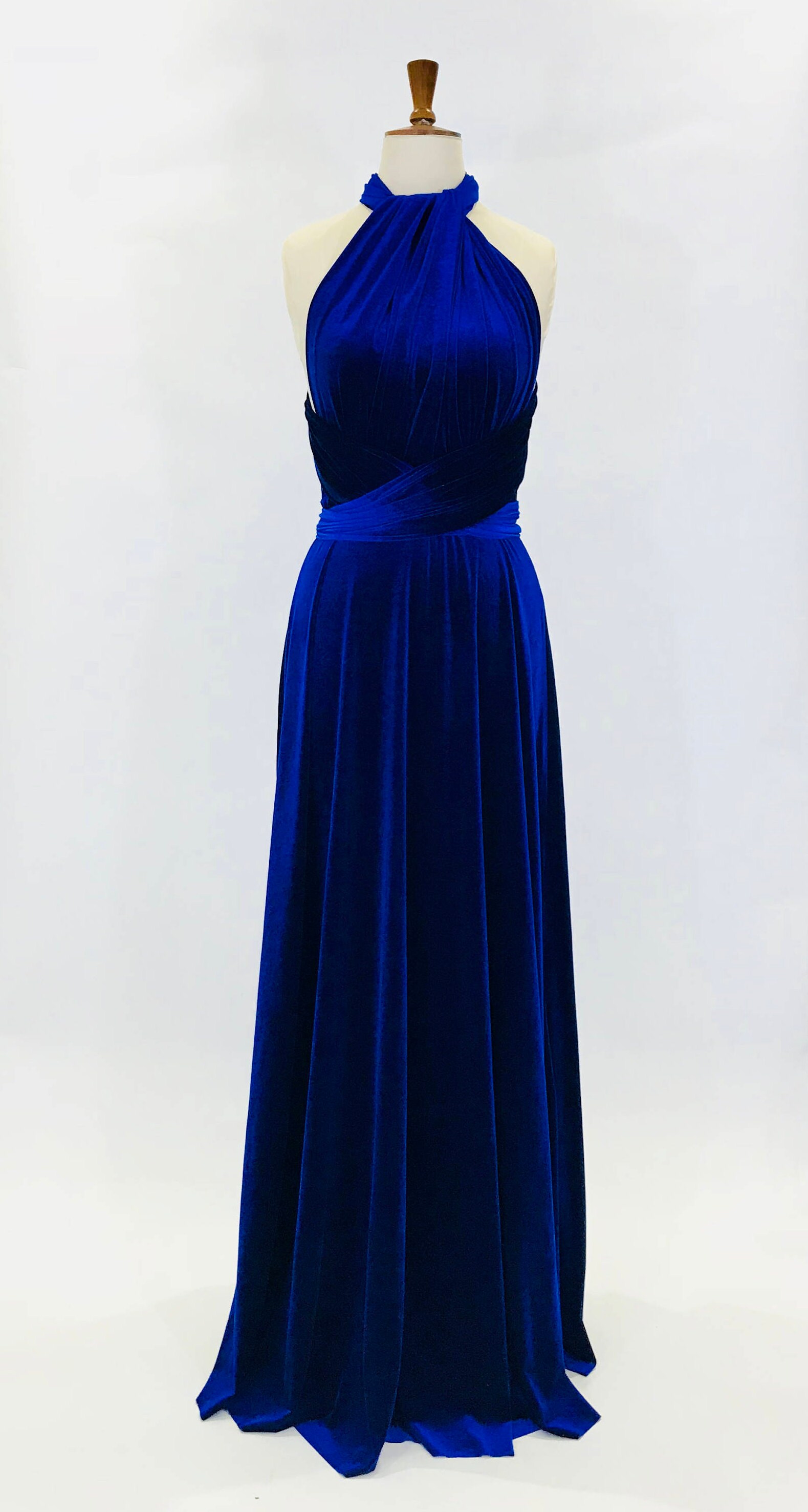Royal Blue Velvet Dress Multiway Dress Infinity Dress Etsy