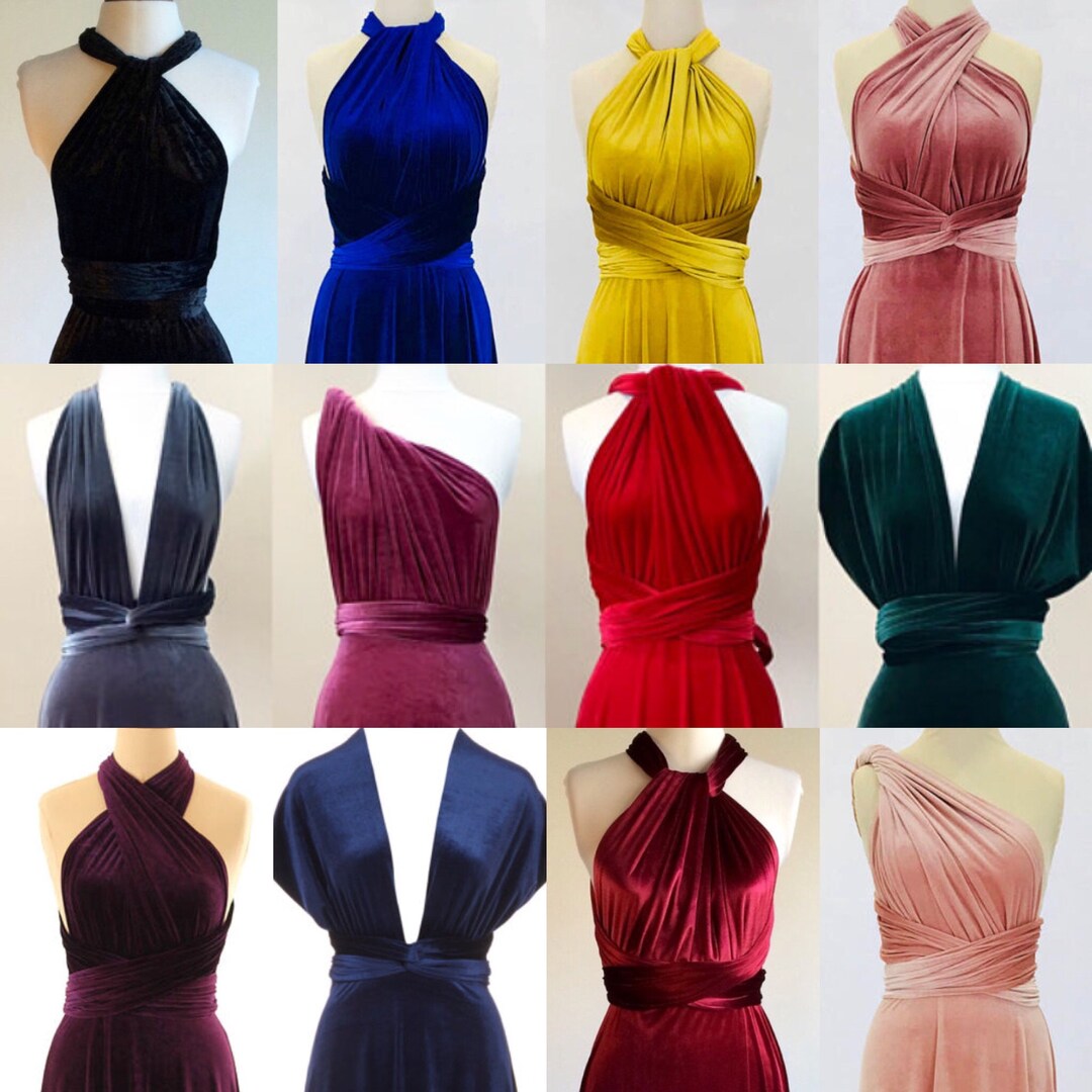 Velvet Infinity Dress Fabric Sample All 21 Colours - Etsy UK