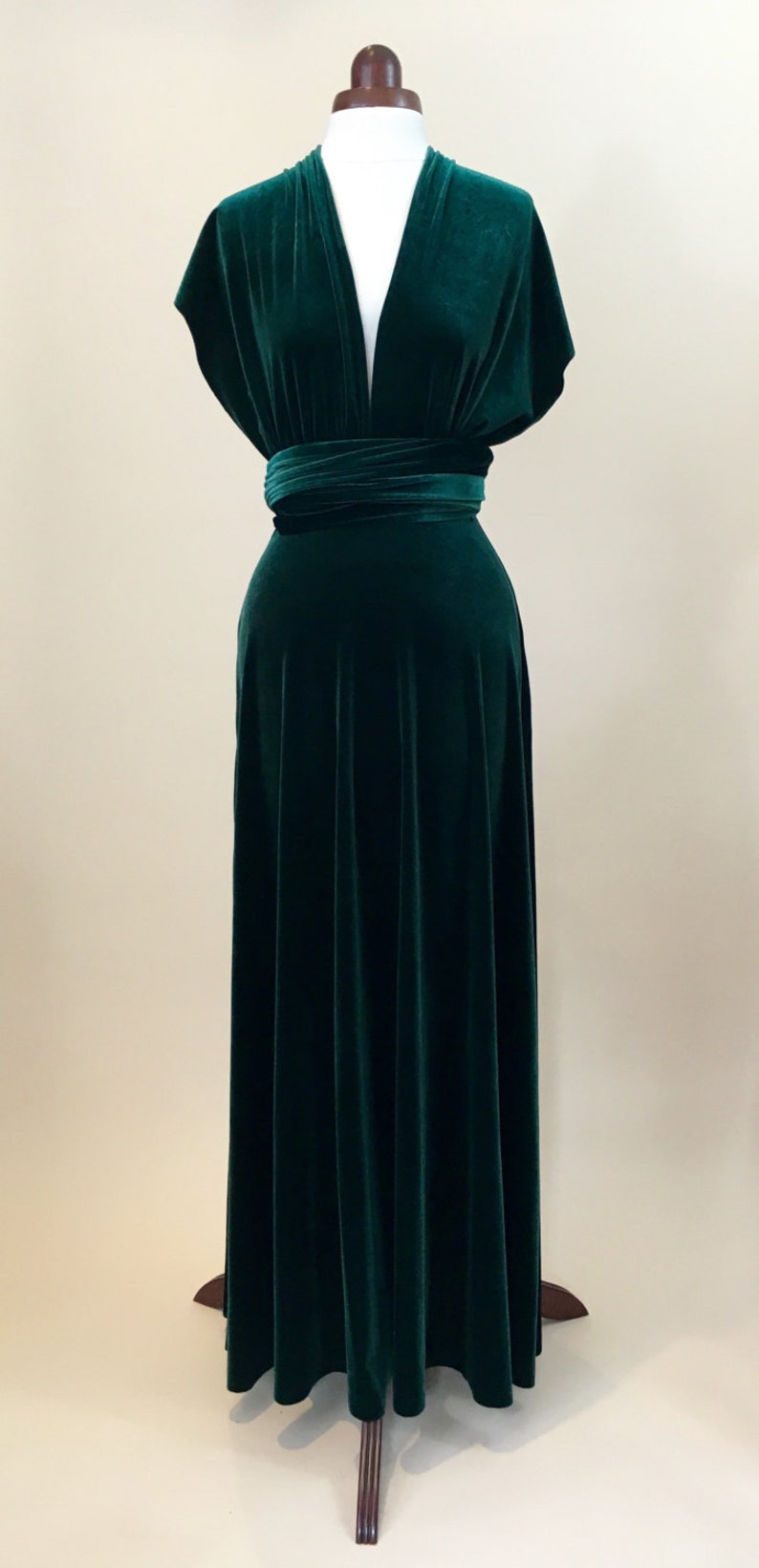 Green velvet dress infinity dress bridesmaid dress prom Etsy