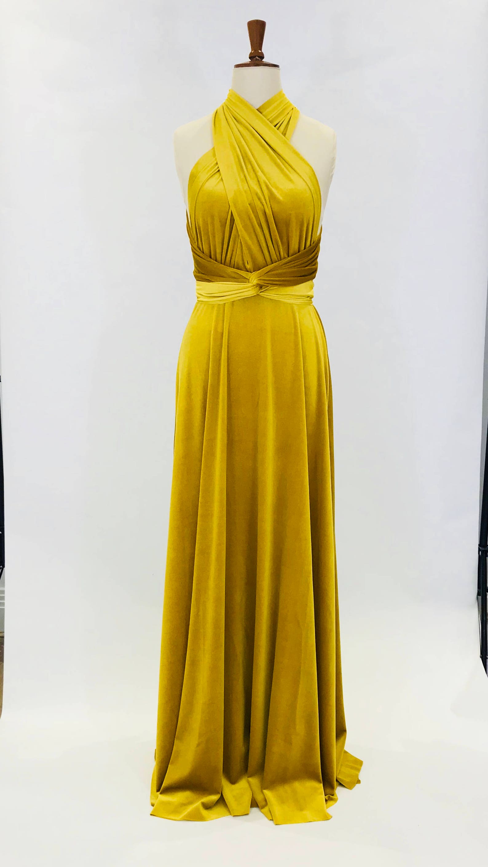 Mustard yellow velvet dress multiway dress infinity dress | Etsy