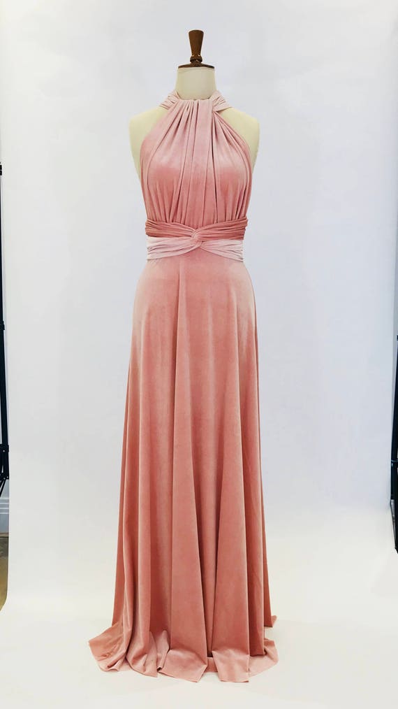 blush pink multiway dress