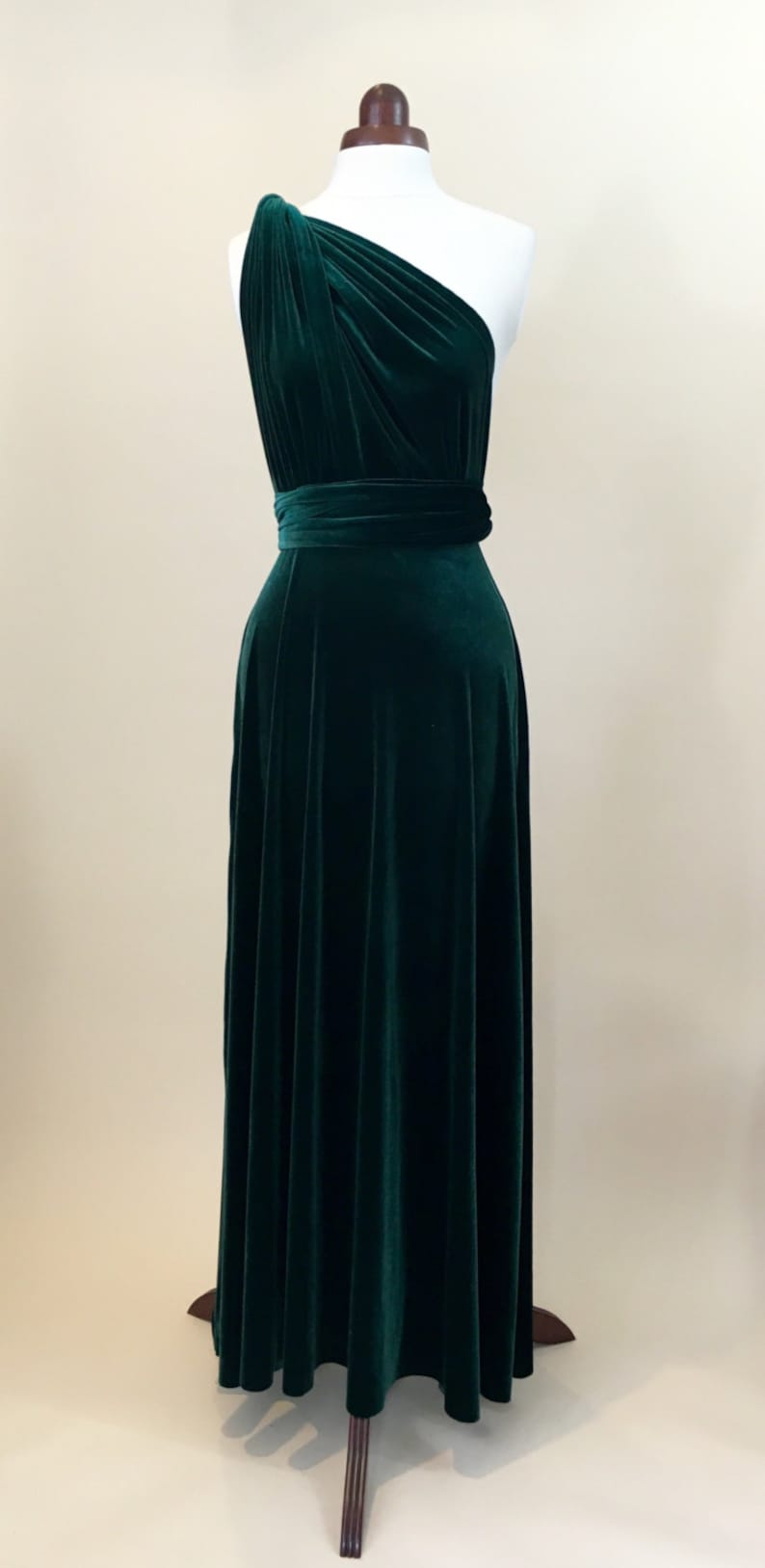 Green velvet dress infinity dress bridesmaid dress prom Etsy