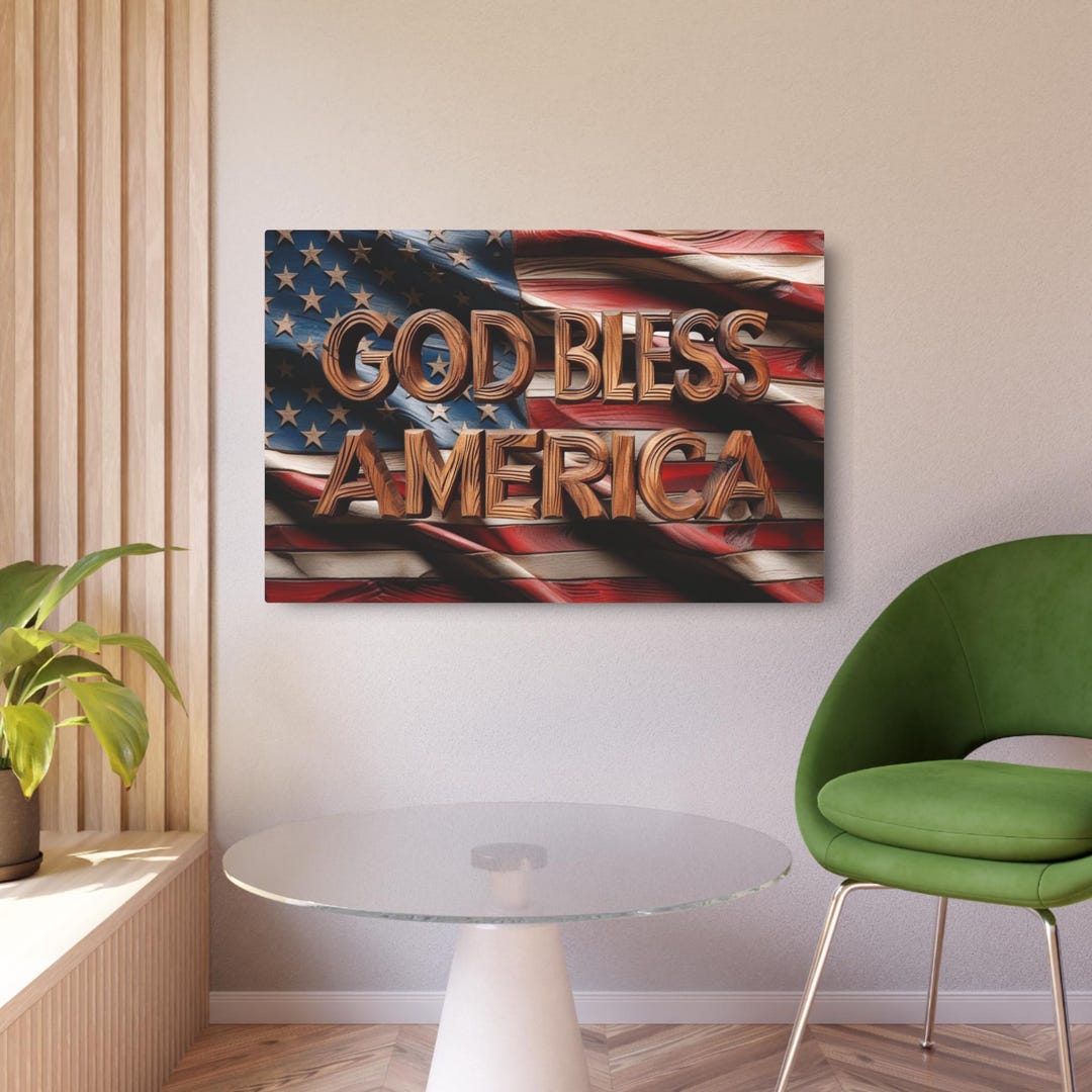 American Flag Metal Art Sign - Rustic Home Decor, Patriotic Wall Art ...
