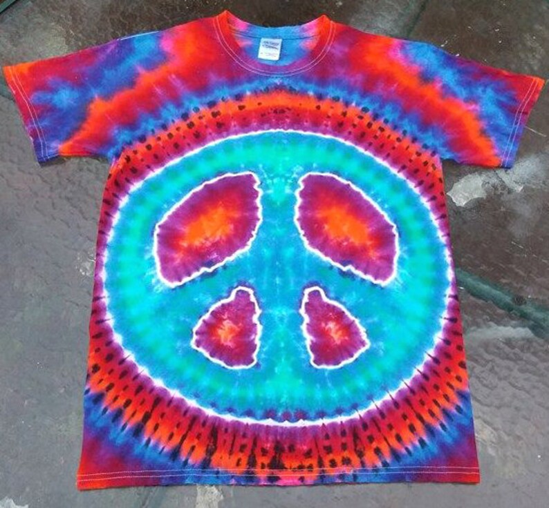 diy peace sign tie dye shirt
