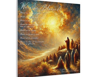 Beatitudes Canvas Print – Inspirational Religious Home Decor