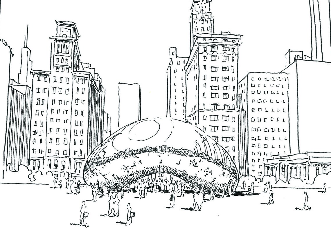 Chicago Bean Etsy