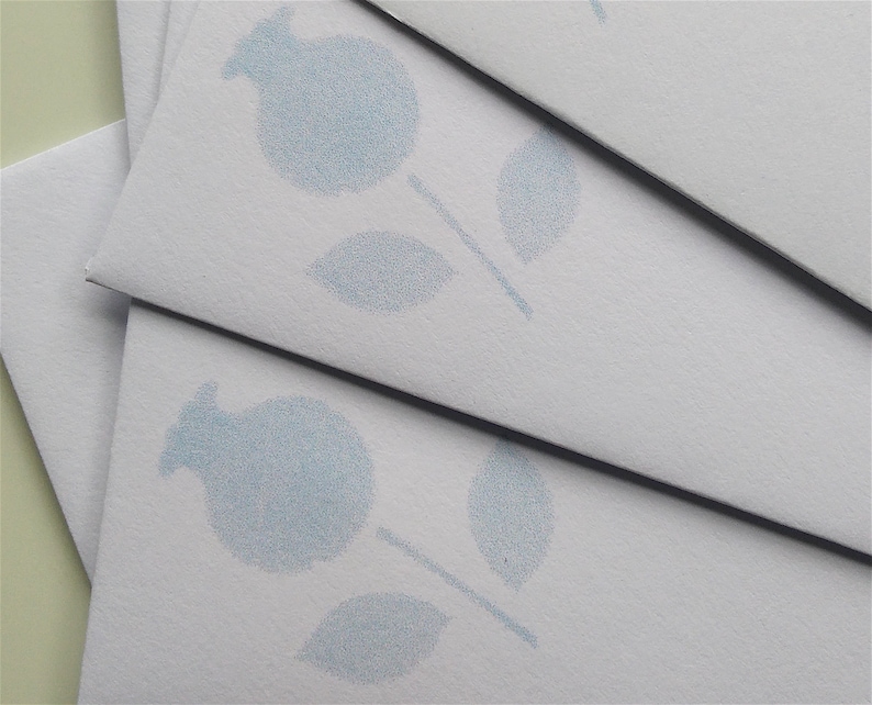 Blue writing paper and envelopes picture
