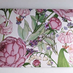 Stationery Wallet Set More Florals Design, 20 Sheets A5 Paper 10 C6 Envelopes