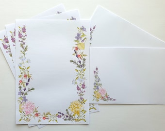 beautiful paper for writing A5 Writing Paper and Co-ordinating Envelopes Set, Mixed Floral Design