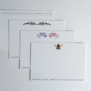 Personalised Correspondence Note Cards, A6 With Envelopes, For Messages, Announcements, Thank Yous, Keeping In Touch Etc.