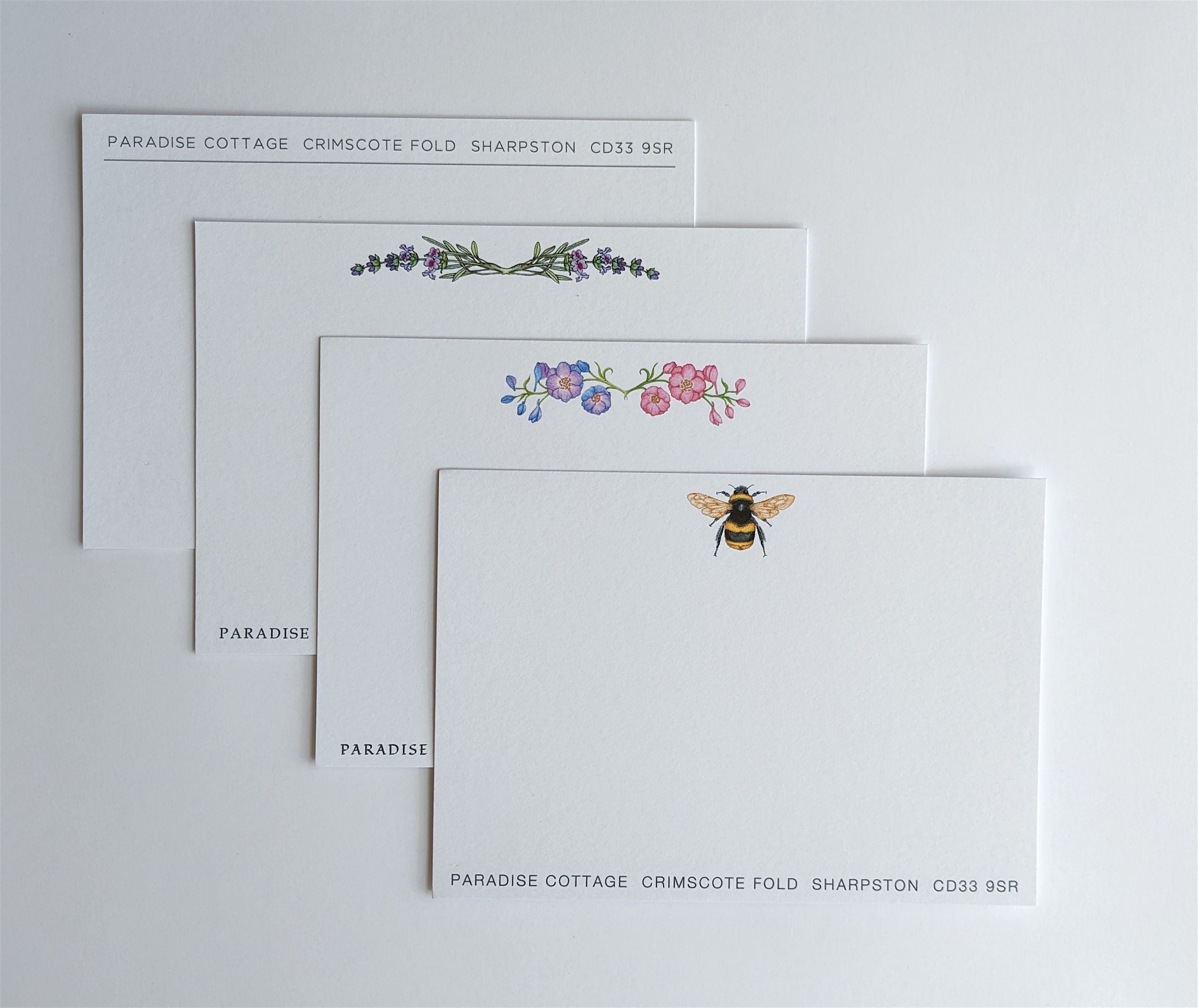 4 Glitter A6 Cards & Envelopes for Card Making Crafts