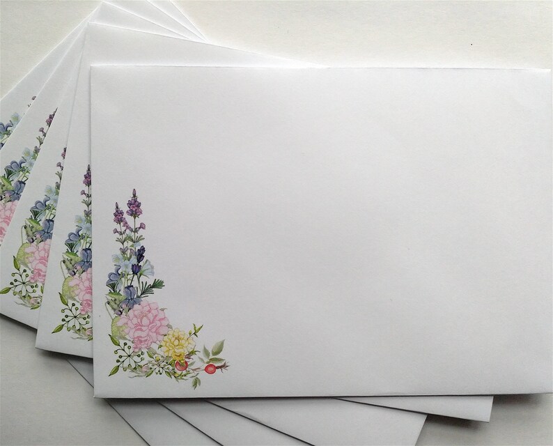 Floral Writing Paper and Envelopes Gift Set in Beautiful Etsy