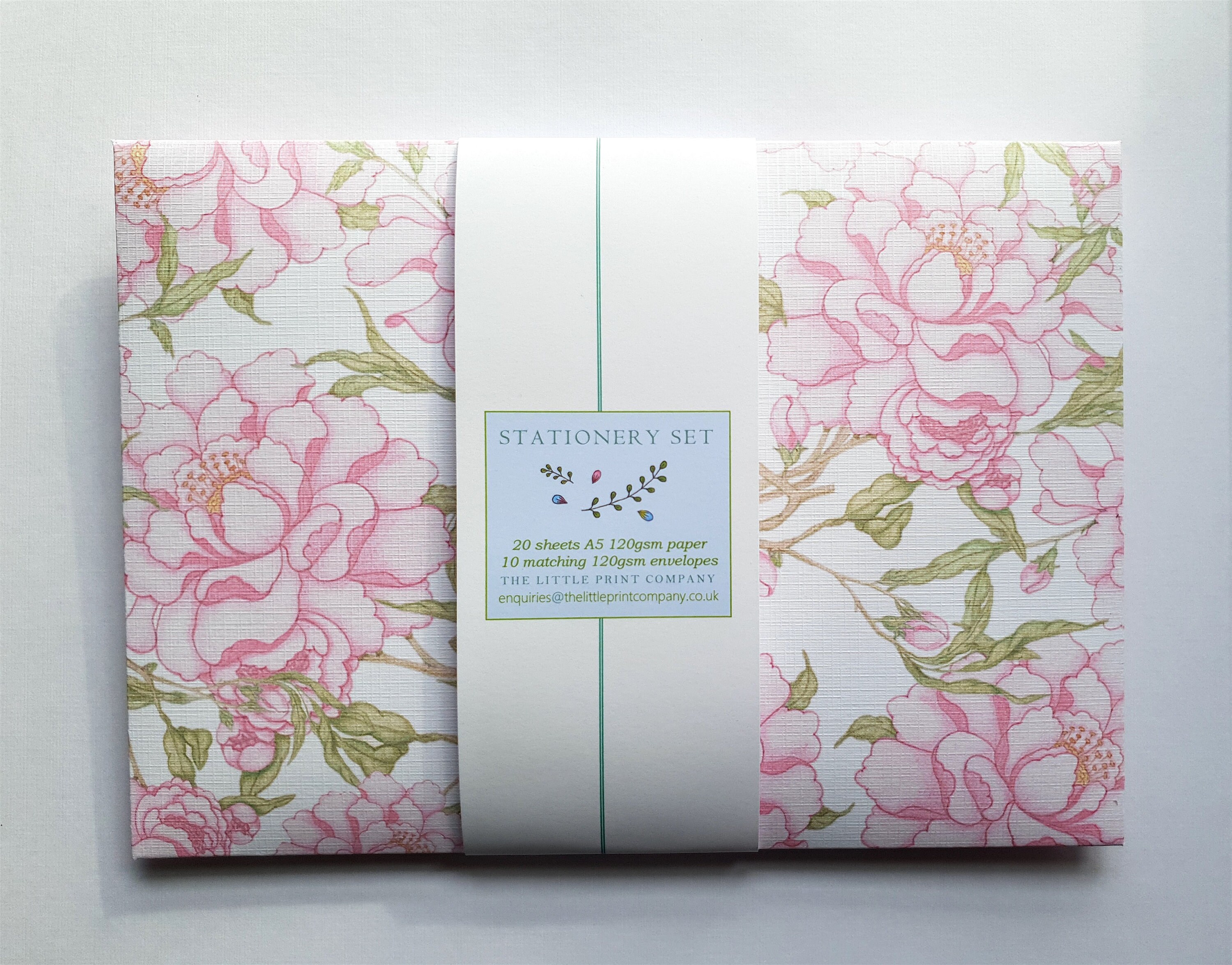 Pink Peony Writing Set Gift Wallet - Etsy UK