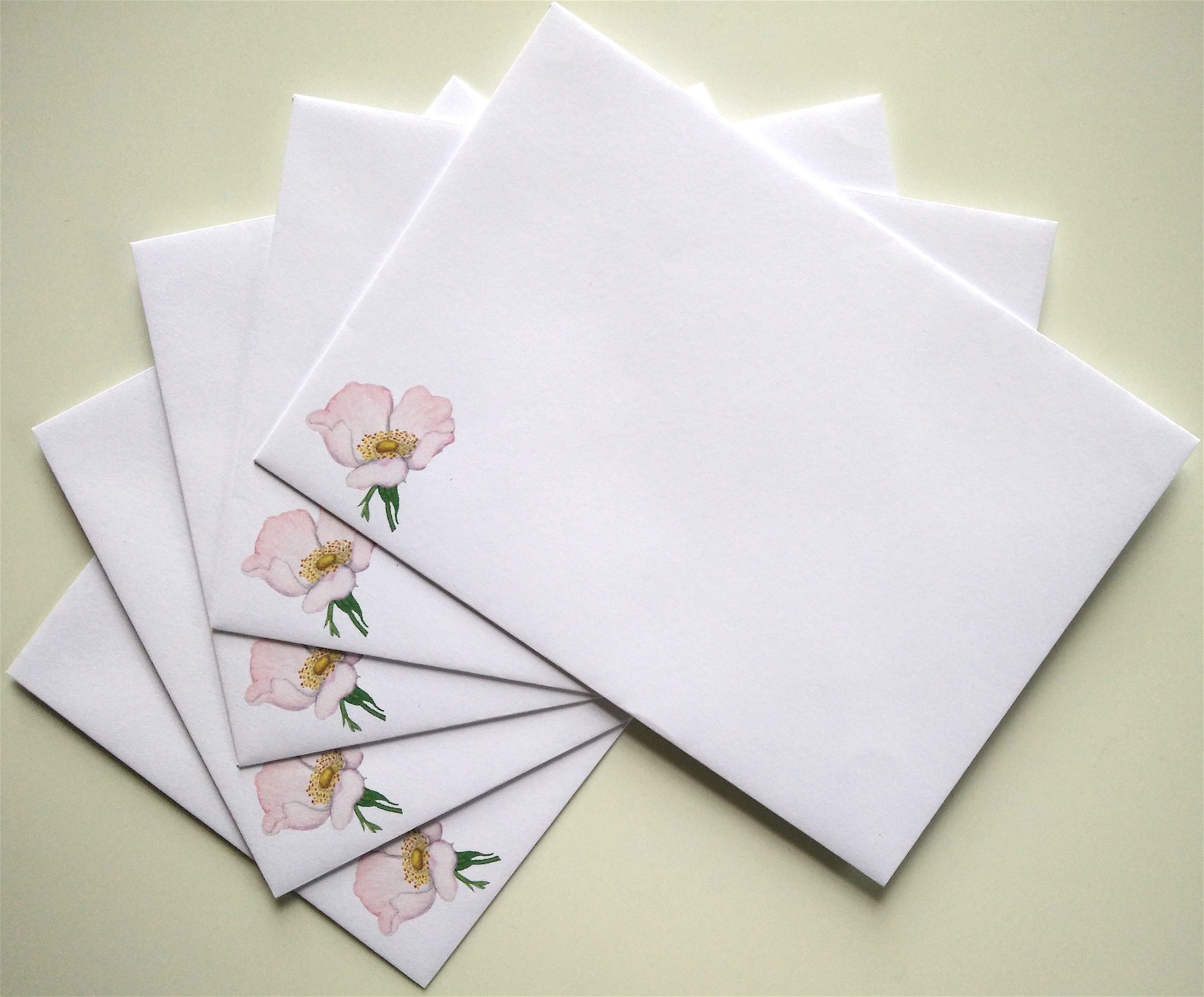 Writing paper and envelopes gift set in beautiful dog roses etsy