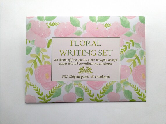 Fleur Bouquet Writing Wallet Set Writing Paper And Matching Envelopes