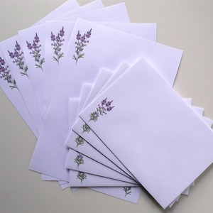 Lavender Sprig A5 Writing Paper and Envelopes Set