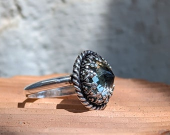 Gothic Muse Green Amethyst Ring -Custom Size