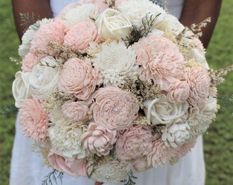 Blush Pink Sola Flower Bouquet