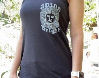 SHINE BRIGHT Racerback Tank Womens