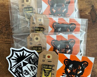 COUG HEAD stickers & pin pack
