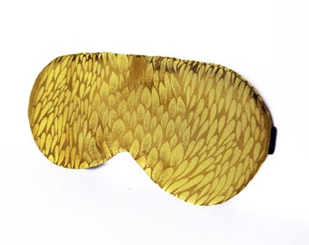 Organic Silk Golden Eye Sleep Mask – Travel, SPA, Bridal Shower Favor