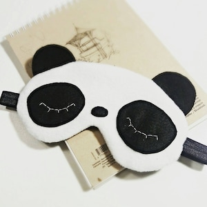 パンダアイスリープマスク：オーガニックフリーストラベルマスク