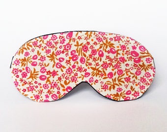 Floral Organic Cotton Sleep Mask – Soft Eye Pillow for Travel, SPA