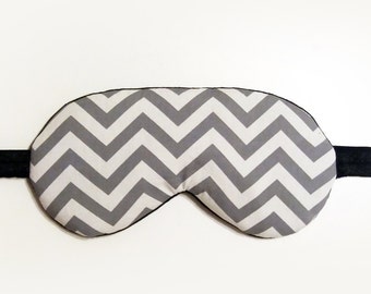 Eye sleep mask - Men eye mask - Organic cotton eye pillow - Grey White Slumber SPA Pj party favor - Travel mask - Blindfold - Unisex mask