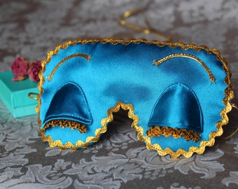 Holly Golightly eye sleep mask with crystal eyes - Breakfast at Tiffany&#39;s sleep mask Audrey Hepburn eye pillow with eyelashes PJ party favor
