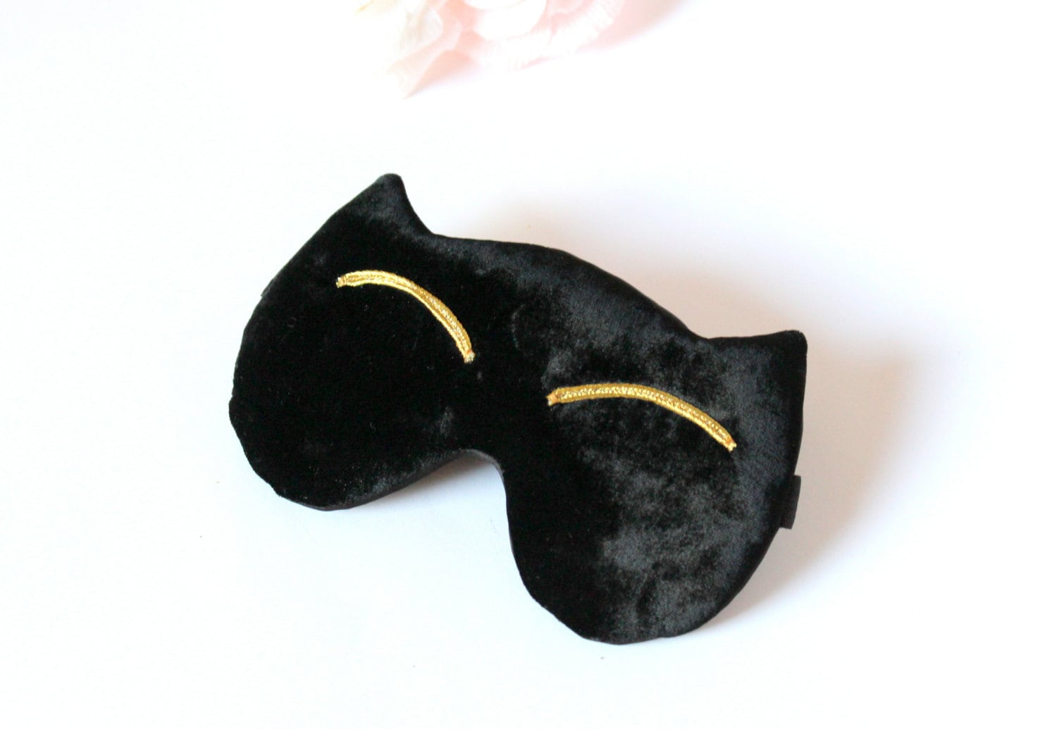 Black cat sleep mask Cute kitty eye mask Pj party favor Etsy
