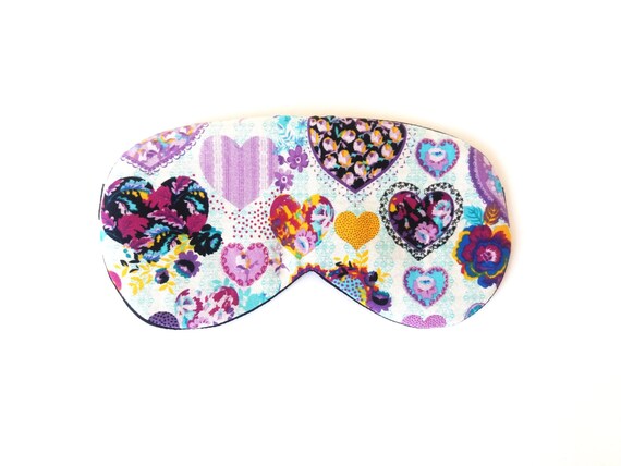 Hearts Eye Sleep Mask Organic Cotton Eye Pillow Slumber Etsy