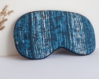 Blue Eye sleep mask - Night mask eye pillow - Soft organic blindfold for men and women - adjustable - Slumber SPA Pj mask - Travel mask