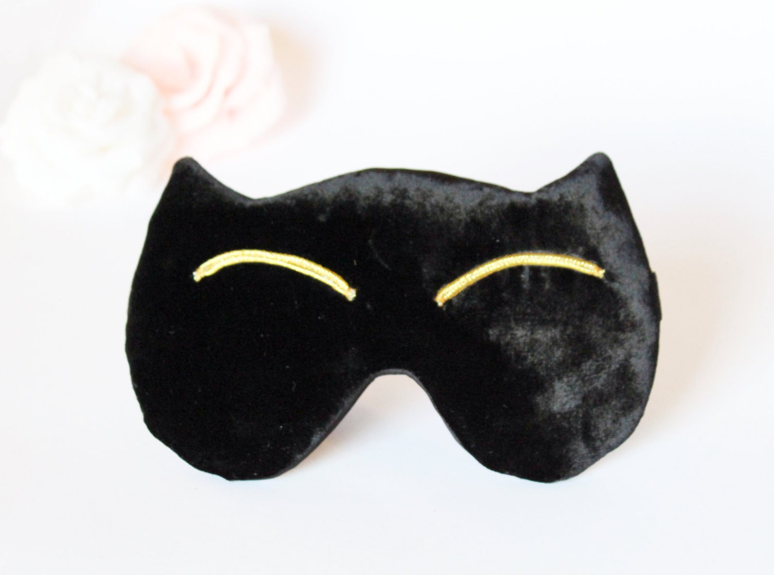 Black Cat Sleep Mask Cute Kitty Eye Mask Pj Party Favor Etsy