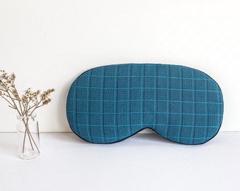 Eye sleep mask for man - Blue eye pillow - comfy nightwear - Fully adjustable - Slumber SPA Pj party favor - Travel mask