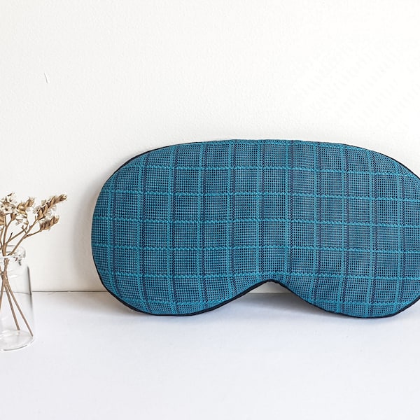 Eye sleep mask for man - Blue eye pillow - comfy nightwear - Fully adjustable - Slumber SPA Pj party favor - Travel mask