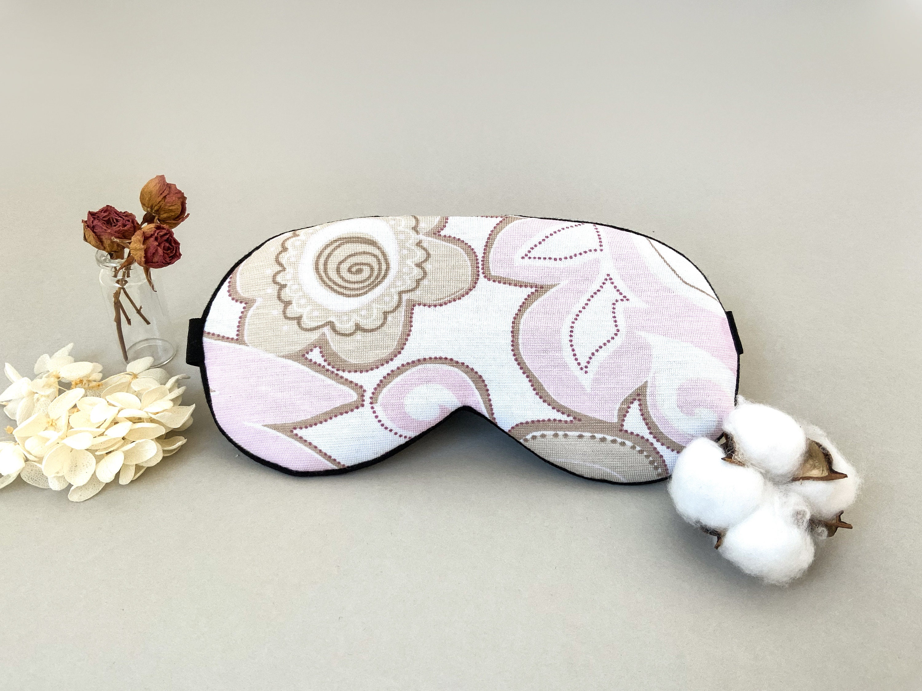 Eye Sleep Mask Organic Cotton Eye Pillow Rose Floral Eye Etsy