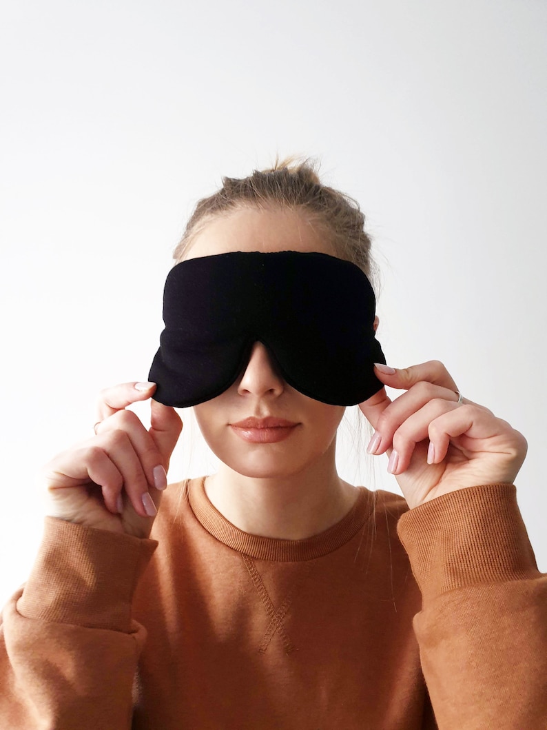 Best Everyday eye pillow Black eye mask Unisex sleeping Etsy