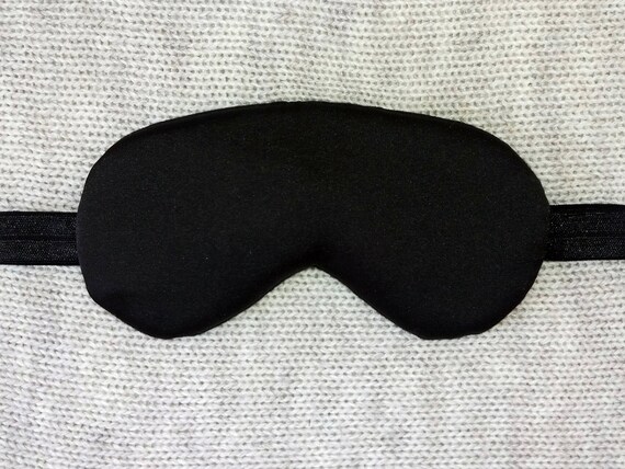 black satin sleep mask