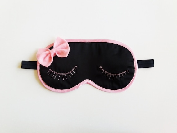 Compose Forældet Tage en risiko Eyelash Sleep Mask Black and Pink PJ Mask Pink Bow Cute Eye - Etsy