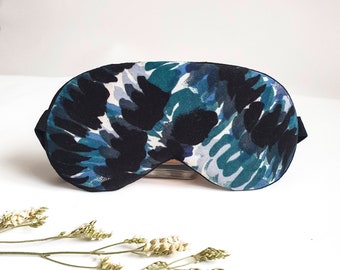 Organic cotton Eye sleep mask - Blue soft eye pillow  - Slumber SPA Pj party favor - Travel mask