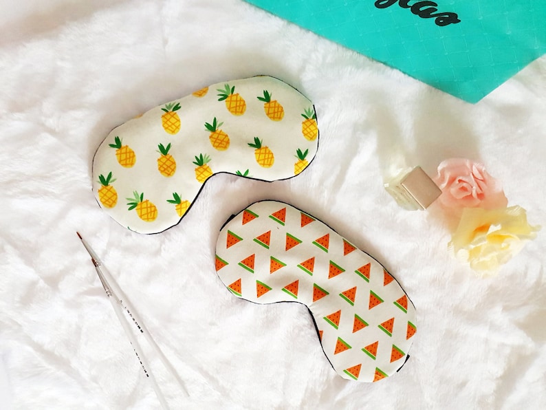 Eye Sleep Mask Fruit Summer Cute Eye Mask Organic Cotton Etsy