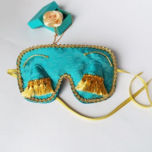 Audrey Hepburn sleep mask with eyelashes Holly Golightly Breakfast at Tiffany's eye mask Bridal Shower favor image 3