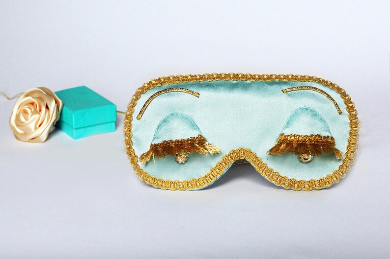 Breakfast at Tiffanys eye mask with crystals Holly Golightly Etsy