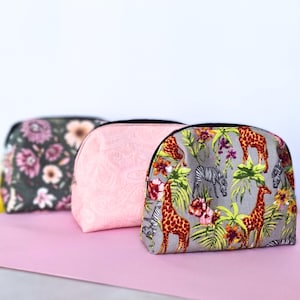Cute Makeup Bag, Cotton Cosmetic Bag, Toiletry Bag Women, Travel Bag, Gift for Mom, girl, her